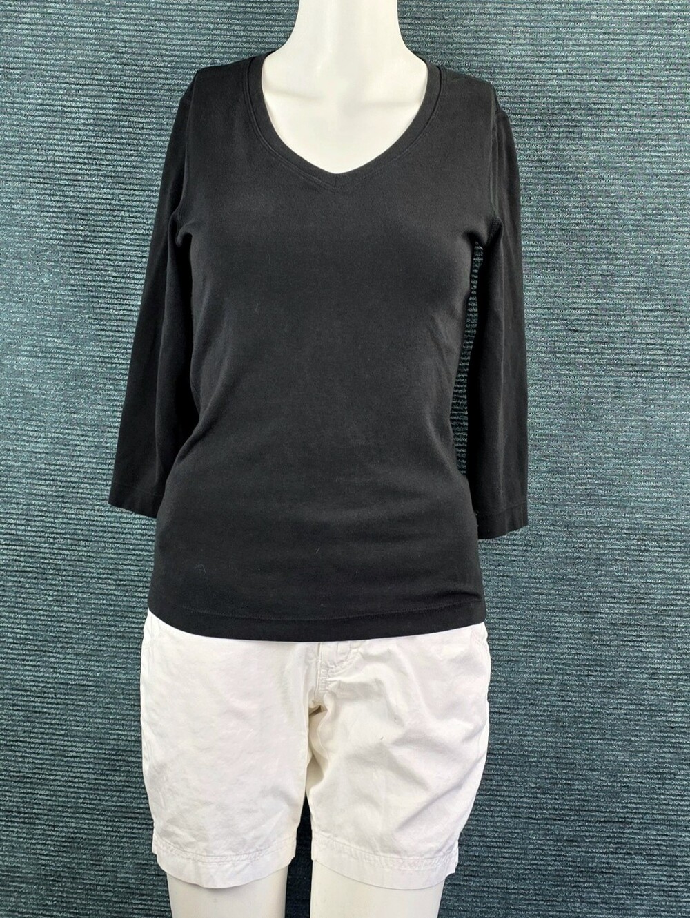 Calvin Klein Performance Elbow Length Sleeve V-Neck Tee Shirt
